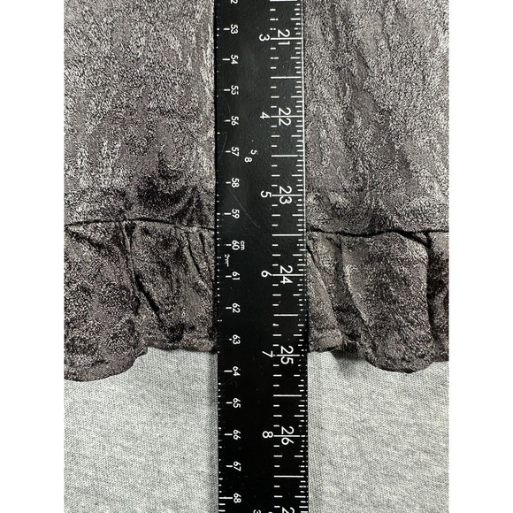 Ivy Jane‎ Top NWOT small Long Sleeve Ruffles Gray - Picture 4 of 5